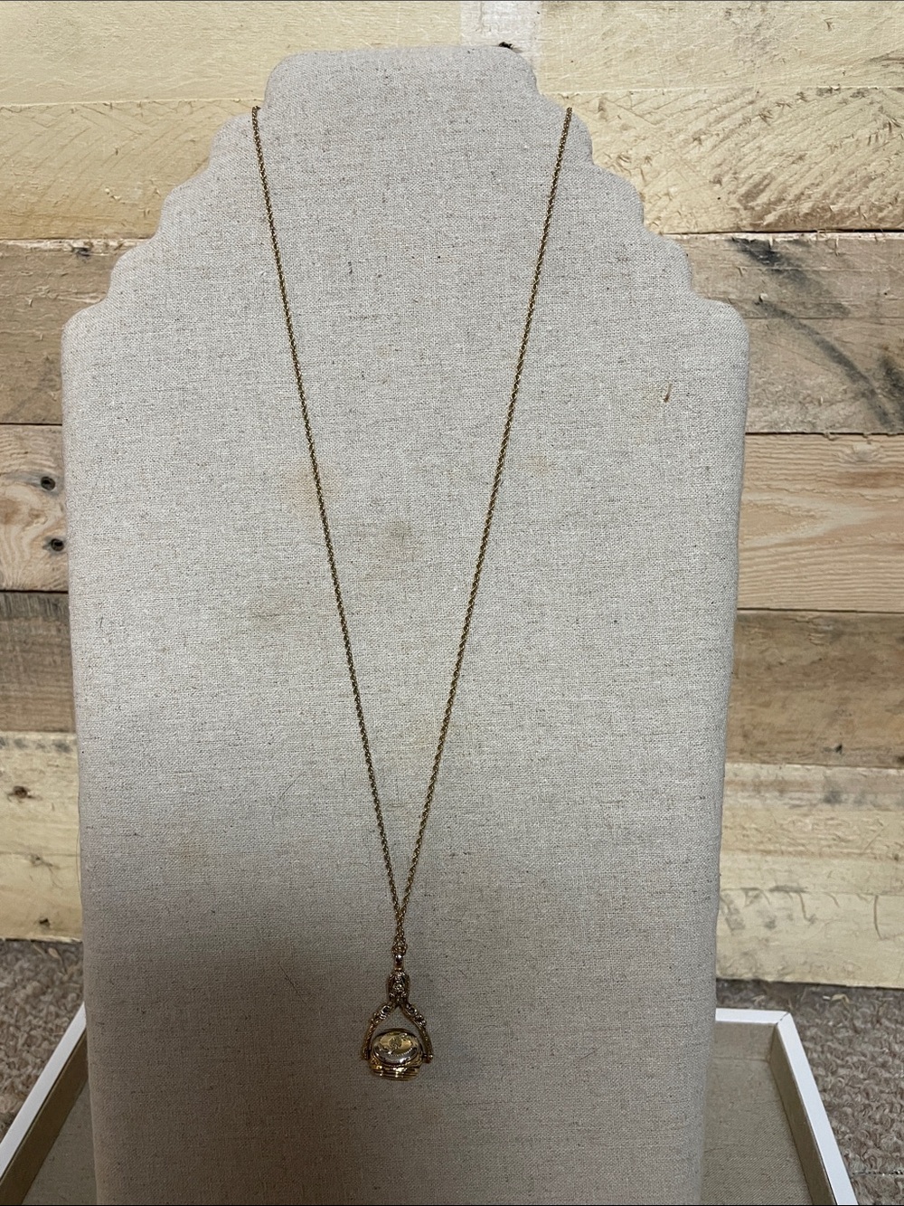 Delicate Gold Pendant Necklace with three lockets
